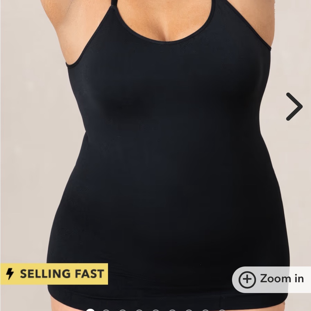 Shapermint Black Women's Camisole scoop neck NWT adjustable straps